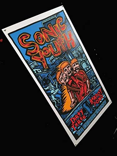 A Sonic Youth Poszter Elektromos Gyári 1995 Silkscreen S/N 500 Aláírt John Howard