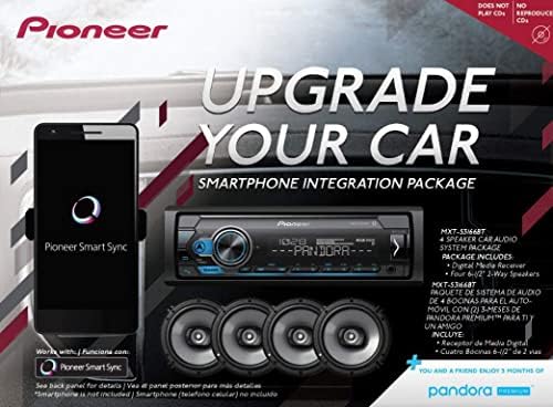 Pioneer MXT - S3166BT Digitális Média Vevő + (4) 6.5 2 utas Hangsugárzó Csomag Pandora Prémium Tárgyalás