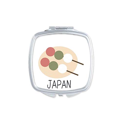 A hagyományos Japán helyi snack labdát Tükör Hordozható Kompakt Zsebében Smink Kétoldalas Üveg