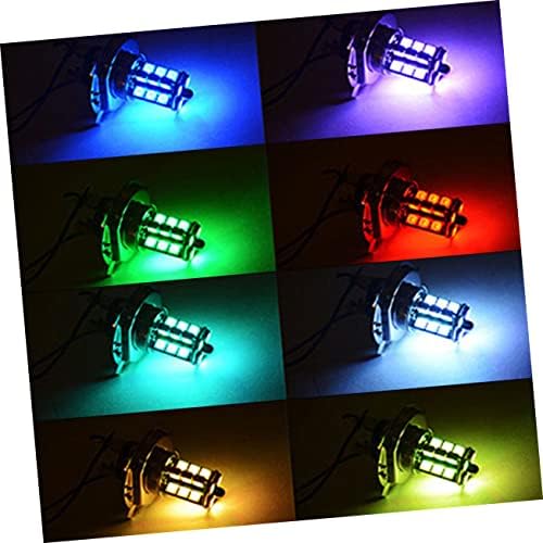 FAVOMOTO 3pcs Köd Dekoráció Autó SMD Színes, Távirányítóval Super Vaku RGB Lámpa Módosítás Fényes Izzók Csere Autó, H Első Lámpák Kamion Lámpa