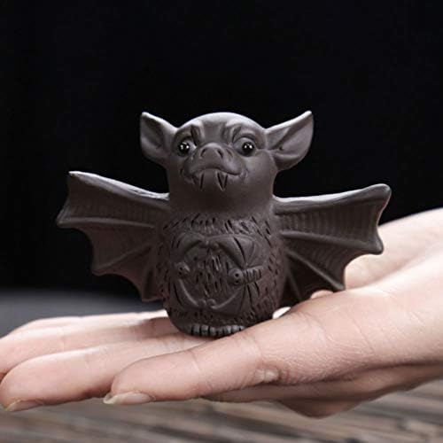 SEWACC Bat Figurák Dekorációs Halloween Bat Szobor Dísz, Kerámia Tea Kisállat Jármű a Home Office Tea Kellékek