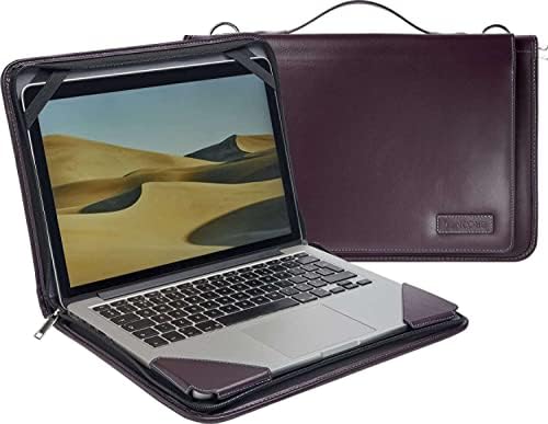 Broonel Lila Bőr Laptop Messenger Esetben - Kompatibilis Huawei MateBook E Laptop