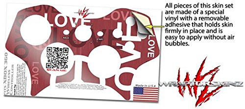 WraptorSkinz Matrica Stílusú Bőr kompatibilis az XBOX 360 Vezeték nélküli Kontroller - Szeretet, Béke Rózsaszín (VEZÉRLŐ a csomag NEM TARTALMAZZA)
