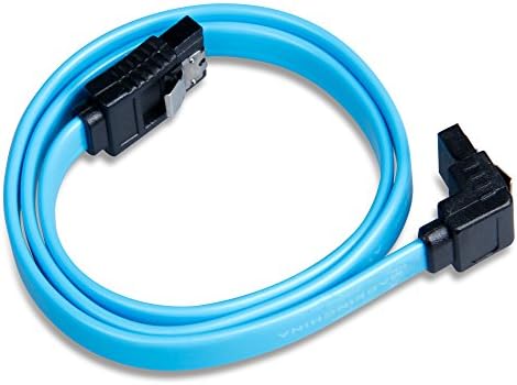 CYLAPEX SATA Kábel III 3.0 Felülvizsgálat 18 hüvelyk 6 Gbps a Rögzítő Reteszt, 90 Fokos 180 Fokos Csatlakozó Kék Csomag 6