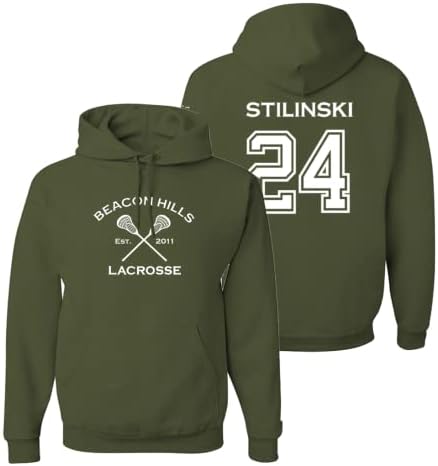 A Stúdió Létrehozása Felnőtt Retro Stilinski 24 Beacon Hills Lacrosse 2-Oldalas Kapucnis