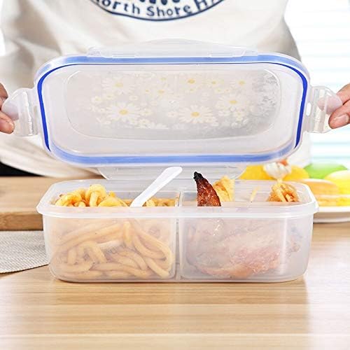 AMABEAfh Bento Box 1000ml Ebédet Egészséges Műanyag 3 Cella Élelmiszer-Tartály Bento Dobozok Microware Sütő Ételhordó