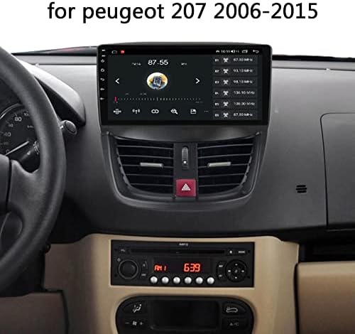 Dupla Din autórádió Peugeot 2006-2015 Beépített Apple Carplay/Android Auto, 9 Hüvelykes Érintőképernyős Multimédia Rádió, Bluetooth kihangosító/Fm/USB/GPS