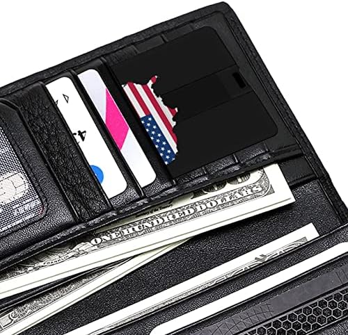 Amerikai Zászló Térkép Hitelkártya USB Flash Meghajtók Személyre szabott Memory Stick Kulcs, Céges Ajándék, Promóciós Ajándékot 32G