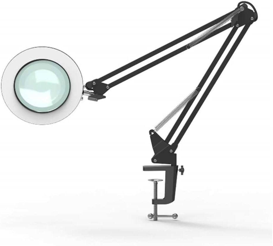 FEILL LED Nagyító Lámpa Állítható, Clip-on Nagyító Lámpa, Összecsukható LED Tetoválás Szépség Lámpa Szempilla Hosszabbítás