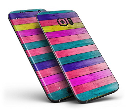 Design Skinz Design Skinz Élénk Neon Színű Fa Csíkokat Teljes Test Pakolás Matrica Bőr-Kit A Galaxy Plus S8