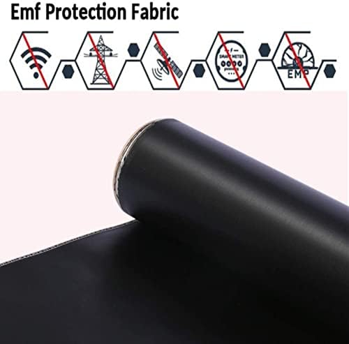 CXSMKP Fekete EMI RFID Árnyékoló Szövet,Blokk WiFi/RF Jel,Anti-Sugárzás Nikkel Réz Anyag, 1.1 m/4.3 Szélesség(Méret:1m/43in)
