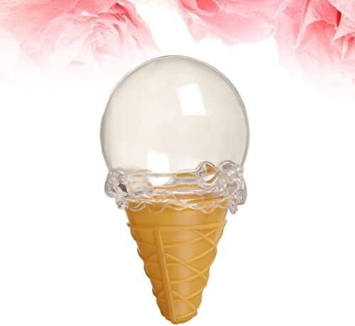 Zerodeko 2db fagylalt Nyitott Műanyag Doboz Csokoládé Átlátszó Doboz Édességet Esküvői Baby Shower Szívességet Doboz(Sárga)
