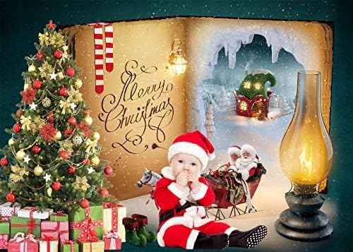 DULUDA Karácsonyi nyalókát Ház Könyv Hátteret Téli Hó Csodaország Mese Hó a Mikulás Háttér Gyermekek számára, a Gyerekek Karácsonyi,