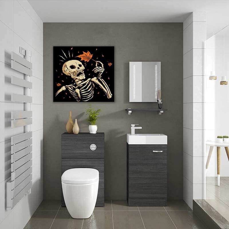 ZYCH Boldog Halloween Csontváz Olaj festmény dekorációs festés vászon wall art lóg közvetlenül a nappali, hálószoba, konyha, fürdőszoba