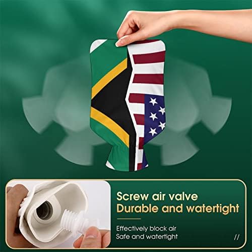 Amerikai, illetve Afrikai Zászló Plüss Víz Injekció Gumi Meleg Víz Táska Hordozható Forró vizes Palackot Meleg Kéz-Láb Melegebb