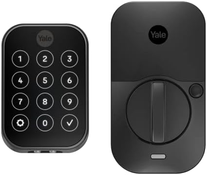 A Yale Biztosítani Zár 2 Kulcs nélküli Billentyűzet, Bluetooth, Fekete Velúr