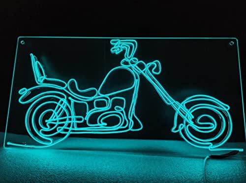 Ancfun Régi Retro Klasszikus Chopper Motorkerékpár, Motorkerékpár Szállítás, Tervezés, Sport Téma Kézzel készített EL Drót Neon