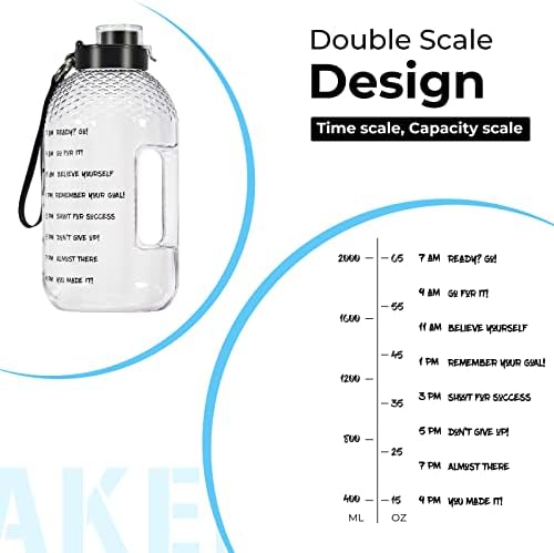 JOYSHAKER Fél Liter Víz Üveg BPA Mentes, Nagy 2, 5 L Víz Üveg Motivációs Időt Jelölő, 84oz Gallon Víz Kancsó Szivárgásmentes