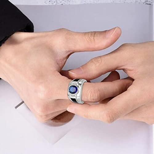 Esküvő & Eljegyzési Gyűrűk Divatos Férfi Kék Gyémánt Kristály Gyűrű Nyitó Gyűrű Kék Intarziás Gyűrű Gyűrű