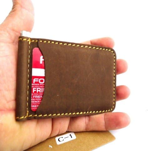 Valódi, Teljes Bőr Kézzel Készített Mini Mini Pénztárca Pénz Id Hitelkártya Birtokos Kompakt Retro