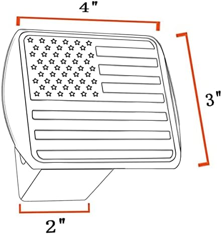 Amerikai Zászló Rántás Borító - Fém USA Zászló vonóhorgot Borító - Hazafias Zászló Csatlakozó Hárompontos Fedelet(2 Illik Vevők, Fekete)