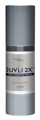 Juvli 2x Anti Aging Eye Szérum - 2 Hónapra elegendő - Továbbfejlesztett Formula, a C-Vitamin Segít Húzza meg a Bőrt, & Fade