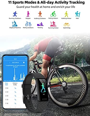 QOOGOT Fitness Tracker Vér Oxigén SpO2 HR Aludni, Monitor,Vízálló Egészségügyi Tevékenység Tracker Android, illetve iOS,11 Sport