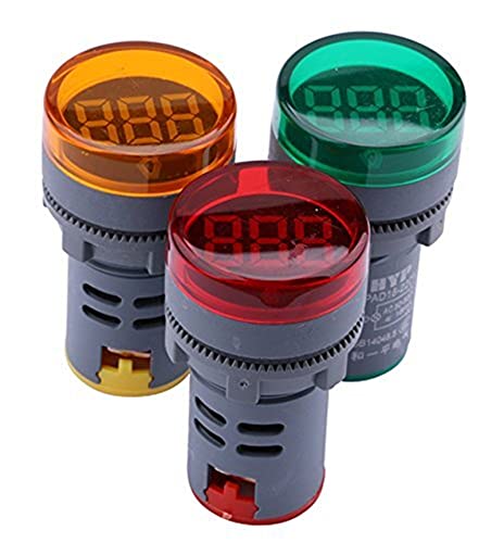 ANZOAT LED Kijelző Digitális Mini Voltmérő AC 80-500V Feszültség Mérő Mérő Teszter Voltos Monitor világítás (Szín : Piros)