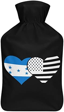 Honduras Lobogó, Fekete Amerikai Zászló forróvizes Palack Puha Borító Forró Víz Táska Kéz Láb, Nyak, Váll Melegebb
