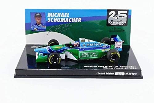 Pál Modell Művészeti Minichamps 517940705 Benetton B194 Michael Schumacher Győztes francia Grand Prix 1994 1:43 Méretarányos