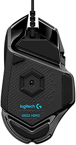 Logitech G502 Hős, Nagy Teljesítményű Vezetékes Gaming Egér, Hős 25K-Érzékelő, 25,600 DPI, RGB, Állítható Súlyok, 11 Programozható