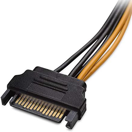Atneway 6 Pin SATA 15 Tűs Kábel (SATA 6 Tűs PCIe), SATA 15 Tűs 6 Tűs PCI Express (PCIe) Grafika, Videó Kártya hálózati Kábel Adapter (20CM/8inch)
