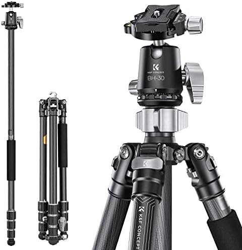 A K&F Koncepció X-Sorozat 68 inch/172cm Szénszálas Kamera Állvány,Professzionális Fotózás Állvány a 36mm Fém Labdát Fej Terhelhetőség: