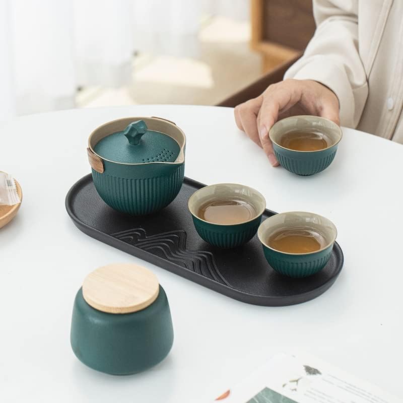 UXZDX Gradiens Hordozható Utazási Tea Set Home Gyors Kupa Kísérő Teás Készlet Kisebb Üzleti Ajándék (Szín : C, Méret : Mint