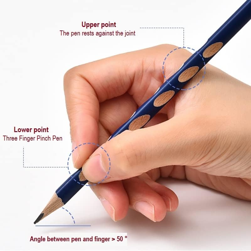 30 csövű gyermekek korrekciós tartás ceruza háromszögletű lyuk ceruzák, valamint általános iskolai tanulók vizsgát írásban toll (2B)