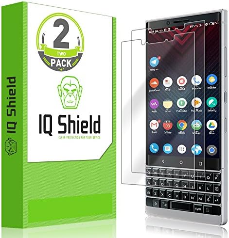 IQ Pajzs képernyővédő fólia Kompatibilis BlackBerry KULCS2 (BBF100-2)(2 Csomag)(Teljes Lefedettség) LiquidSkin Anti-Buborék Tiszta Film