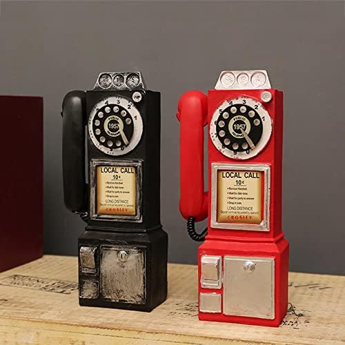 Falra Szerelhető Vezetékes Telefon Modell Haza, Vintage Rotary Antik Telefon Dekoráció, Kávézó, Bár Ablak Dekoráció Forgó Tárcsázási Telefon