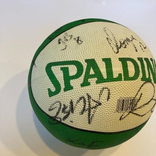 1990-Boston Celtics Csapatát Aláírt Spalding Kosárlabda - Dedikált Kosárlabda