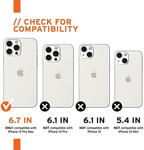 URBAN ARMOR GEAR UAG Tervezett iPhone 13 Pro Max Esetben Fekete Kevlár Folio Flip Cover-Kártya nyílás Megtekintése Állni pihekönnyű Masszív