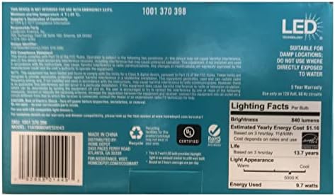 Led technológia EcoSmart 60W Egyenértékű Nappal 19 Energy Star, Szabályozható LED Izzó (16 Db)