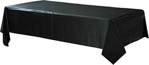 Amscam Téglalap alakú Fél-tablecovers, 54 x 108, Fekete