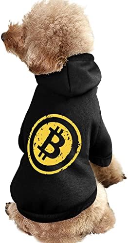 A Bitcoin Logó Cat & Dog Kapucnis pulcsi, Puha Meleg Kutya Pulóver Kiskutya Pulóverek Kis Közepes Pet L