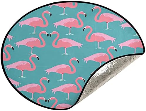 visesunny karácsonyfa Mat Flamingo Állat Fa áll Szőnyeg Padló Protector Nedvszívó Fa Állvány Tálca Szőnyeg Padló Védelme Őszi