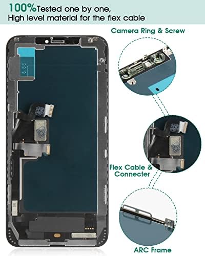 iPhone Xs Max Képernyő Cseréje XS MAX LCD Digitalizáló 6.5 inch iPhone Xs Max Kijelző Csere érintőképernyő Közgyűlés Érzékelő A1921 LCD A2101,