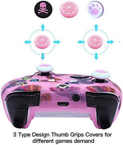 Rózsaszín Bőr számára Xbox S Vezérlő,HLRAO Szilikon Borító Protector Esetben Tartozékok Beállítása a Microsoft Xbox 1s Vezeték nélküli/Vezetékes