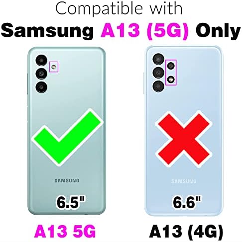 Furiet Kompatibilis a Samsung Galaxy A13 5G Tárca Esetben Csuklópántot Zsinór Bőr Flip-Kártya-tartó Állvány Sejt Folio Táska