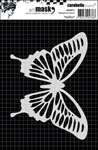 Carabelle Stúdió A6 Maszk Stencil-Pillangók Háttér, Fehér/Átlátszó