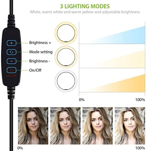 Világos Kereteket Gyűrű Tri-Color Light Kompatibilis A BLU Stúdió X 10 Inch Távoli Live Stream/Smink/YouTube/TikTok/Video/Forgatás