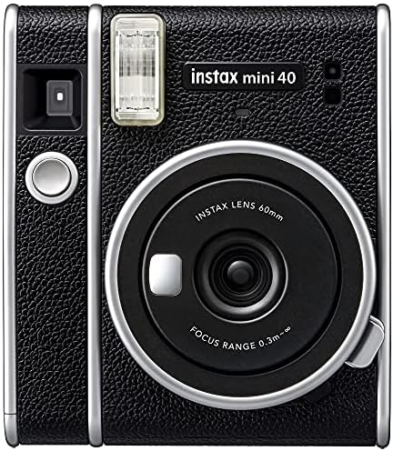 Fujifilm Instax Mini 40 Instant Film Kamera, Beépített Önarckép Lencse, Automatikus Expozíció Automatikus Zársebesség, Elegáns, Klasszikus