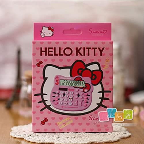 Hello Kitty Számológép,Xinyu Világítás Kreatív Aranyos Napelemes Számológép,12-bit Nagy LCD-kijelző, amely Alkalmas a Felnőttek, illetve
